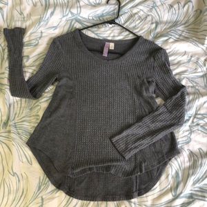 Francesca’s Grey Fuzzy Sweater